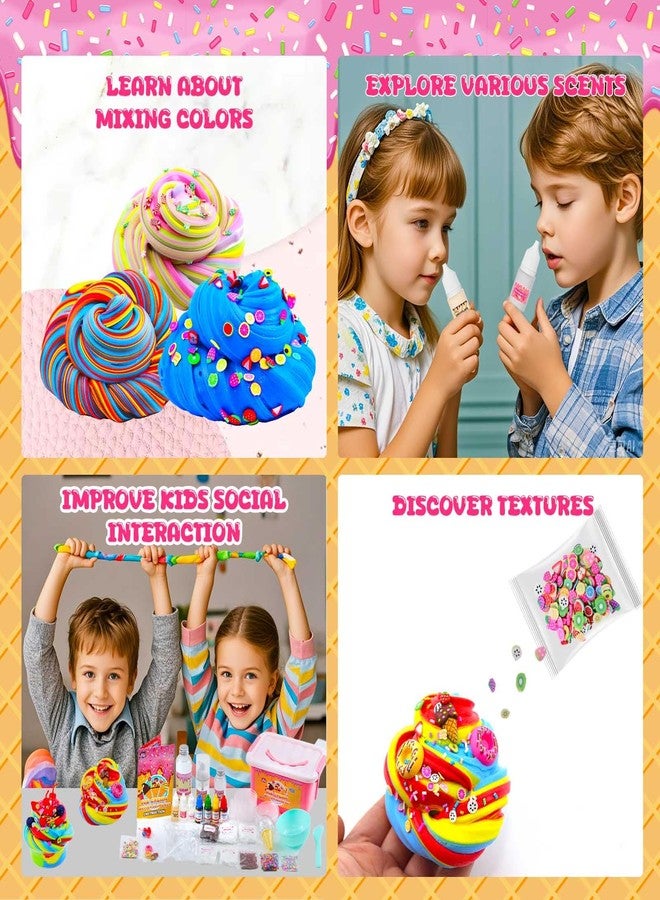 Funewest Slime Kit for Girls Ages 8-12 Mini Fluffy Butter Slime Making Kit Ice Cream Slime for Kids DIY Craft Kits with 30+ Piece Birthday Gifts - Image 4